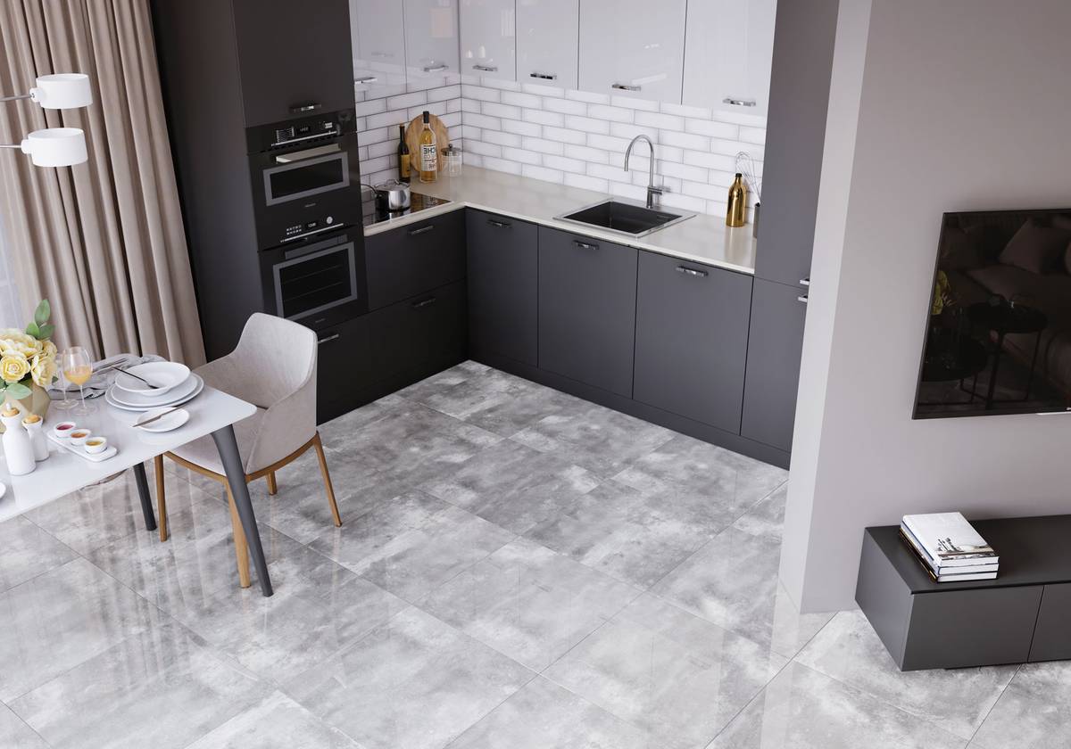 Керамогранит Staro Oasis Manhattan Gris 60x60 полированный серый
